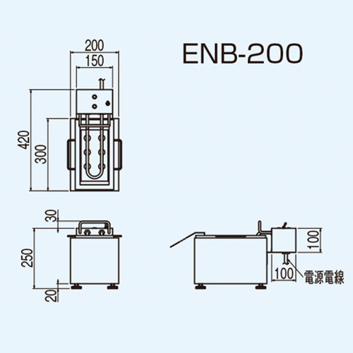 ニチワ電機 電気ゆで麺器（卓上解凍ゆで槽） ENB-200 - 業務用調理器具 