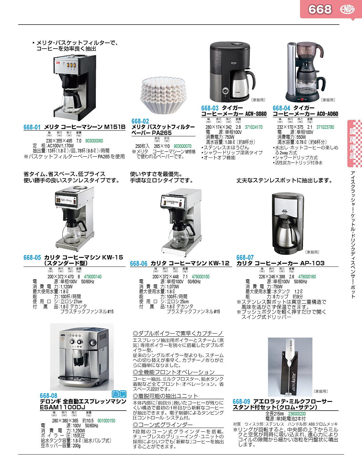 668-06 カリタ コーヒーマシン KW-12 479000150 業務用調理器具、食器洗浄機、冷凍庫など厨房機器∥おいしい厨房