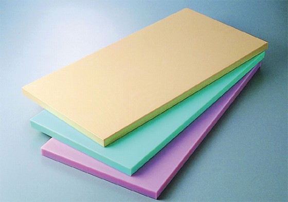600-02 積層 プラスチック オールカラー まな板 2号B ピンク 厚さ15mm