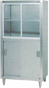 幅900 奥行600 マルゼン 食器棚 上段ガラス戸 下段ステンレス戸 BDS-096G