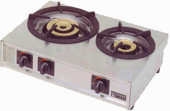 マルゼン ガステーブルコンロ 親子 M-212C - 業務用調理器具、食器洗浄